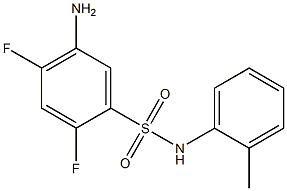 5-amino-2,4-difluoro-N-(2-methylphenyl)benzene-1-sulfonamide Struktur