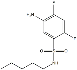 5-amino-2,4-difluoro-N-pentylbenzene-1-sulfonamide Struktur