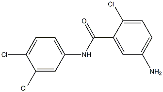 5-amino-2-chloro-N-(3,4-dichlorophenyl)benzamide Struktur