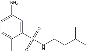 5-amino-2-methyl-N-(3-methylbutyl)benzene-1-sulfonamide Struktur