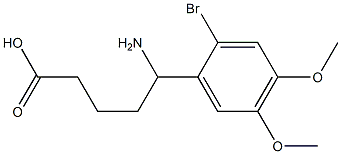 5-amino-5-(2-bromo-4,5-dimethoxyphenyl)pentanoic acid Struktur