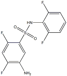 5-amino-N-(2,6-difluorophenyl)-2,4-difluorobenzene-1-sulfonamide Struktur