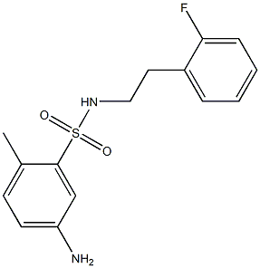 5-amino-N-[2-(2-fluorophenyl)ethyl]-2-methylbenzene-1-sulfonamide Struktur