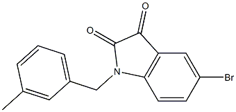 5-bromo-1-[(3-methylphenyl)methyl]-2,3-dihydro-1H-indole-2,3-dione Struktur