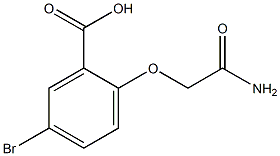 5-bromo-2-(carbamoylmethoxy)benzoic acid Struktur