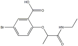 5-bromo-2-[1-(ethylcarbamoyl)ethoxy]benzoic acid Struktur