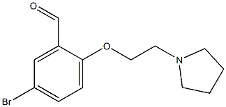 5-bromo-2-[2-(pyrrolidin-1-yl)ethoxy]benzaldehyde Struktur