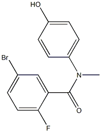 5-bromo-2-fluoro-N-(4-hydroxyphenyl)-N-methylbenzamide Struktur