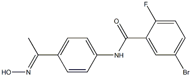 5-bromo-2-fluoro-N-{4-[1-(hydroxyimino)ethyl]phenyl}benzamide Struktur