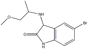 5-bromo-3-[(1-methoxypropan-2-yl)amino]-2,3-dihydro-1H-indol-2-one Struktur