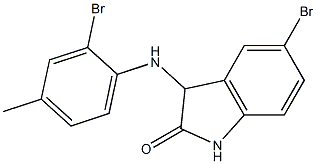 5-bromo-3-[(2-bromo-4-methylphenyl)amino]-2,3-dihydro-1H-indol-2-one Struktur