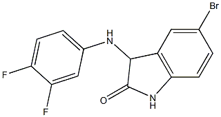 5-bromo-3-[(3,4-difluorophenyl)amino]-2,3-dihydro-1H-indol-2-one Struktur