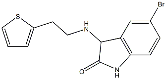 5-bromo-3-{[2-(thiophen-2-yl)ethyl]amino}-2,3-dihydro-1H-indol-2-one Struktur