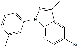 5-bromo-3-methyl-1-(3-methylphenyl)-1H-pyrazolo[3,4-b]pyridine Struktur