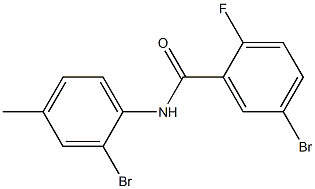 5-bromo-N-(2-bromo-4-methylphenyl)-2-fluorobenzamide Struktur