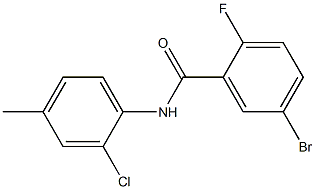 5-bromo-N-(2-chloro-4-methylphenyl)-2-fluorobenzamide Struktur