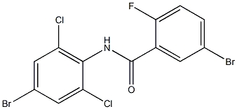 5-bromo-N-(4-bromo-2,6-dichlorophenyl)-2-fluorobenzamide Struktur