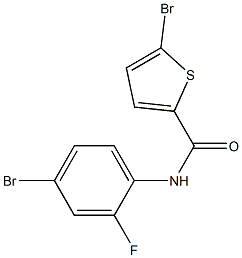 5-bromo-N-(4-bromo-2-fluorophenyl)thiophene-2-carboxamide Struktur