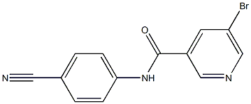 5-bromo-N-(4-cyanophenyl)pyridine-3-carboxamide Struktur