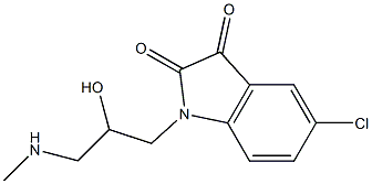 5-chloro-1-[2-hydroxy-3-(methylamino)propyl]-2,3-dihydro-1H-indole-2,3-dione Struktur