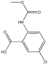 5-chloro-2-[(methoxycarbonyl)amino]benzoic acid Struktur