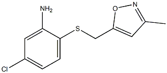 5-chloro-2-{[(3-methyl-1,2-oxazol-5-yl)methyl]sulfanyl}aniline Struktur