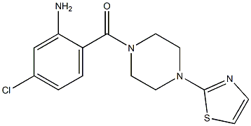 5-chloro-2-{[4-(1,3-thiazol-2-yl)piperazin-1-yl]carbonyl}aniline Struktur