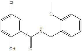 5-chloro-2-hydroxy-N-[(2-methoxyphenyl)methyl]benzamide Struktur