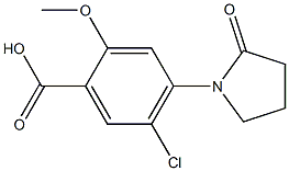 5-chloro-2-methoxy-4-(2-oxopyrrolidin-1-yl)benzoic acid Struktur