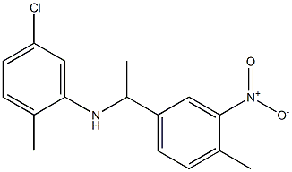 5-chloro-2-methyl-N-[1-(4-methyl-3-nitrophenyl)ethyl]aniline Struktur