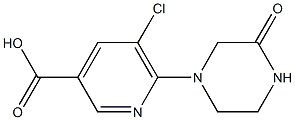 5-chloro-6-(3-oxopiperazin-1-yl)pyridine-3-carboxylic acid Struktur