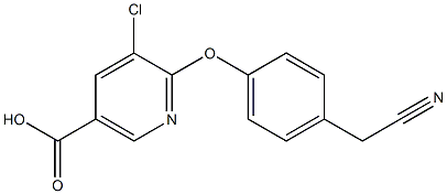 5-chloro-6-[4-(cyanomethyl)phenoxy]nicotinic acid Struktur