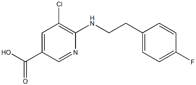 5-chloro-6-{[2-(4-fluorophenyl)ethyl]amino}pyridine-3-carboxylic acid Struktur