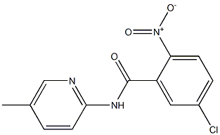 5-chloro-N-(5-methylpyridin-2-yl)-2-nitrobenzamide Struktur