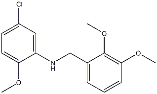 5-chloro-N-[(2,3-dimethoxyphenyl)methyl]-2-methoxyaniline Struktur