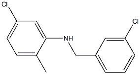 5-chloro-N-[(3-chlorophenyl)methyl]-2-methylaniline Struktur