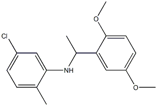 5-chloro-N-[1-(2,5-dimethoxyphenyl)ethyl]-2-methylaniline Struktur