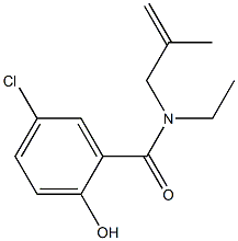 5-chloro-N-ethyl-2-hydroxy-N-(2-methylprop-2-en-1-yl)benzamide Struktur