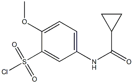 5-cyclopropaneamido-2-methoxybenzene-1-sulfonyl chloride Struktur