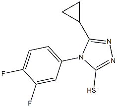 5-cyclopropyl-4-(3,4-difluorophenyl)-4H-1,2,4-triazole-3-thiol Struktur