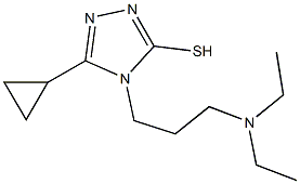 5-cyclopropyl-4-[3-(diethylamino)propyl]-4H-1,2,4-triazole-3-thiol Struktur