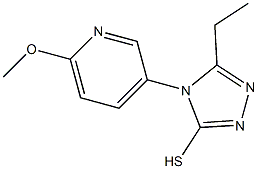 5-ethyl-4-(6-methoxypyridin-3-yl)-4H-1,2,4-triazole-3-thiol Struktur