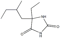 5-ethyl-5-(2-methylbutyl)imidazolidine-2,4-dione Struktur