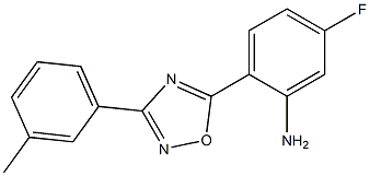 5-fluoro-2-[3-(3-methylphenyl)-1,2,4-oxadiazol-5-yl]aniline Struktur