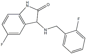 5-fluoro-3-{[(2-fluorophenyl)methyl]amino}-2,3-dihydro-1H-indol-2-one Struktur