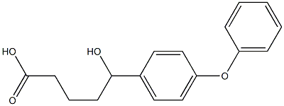 5-hydroxy-5-(4-phenoxyphenyl)pentanoic acid Struktur