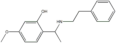 5-methoxy-2-{1-[(2-phenylethyl)amino]ethyl}phenol Struktur