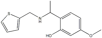 5-methoxy-2-{1-[(thiophen-2-ylmethyl)amino]ethyl}phenol Struktur