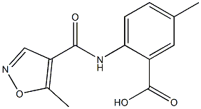 5-methyl-2-{[(5-methylisoxazol-4-yl)carbonyl]amino}benzoic acid Struktur