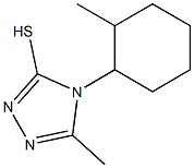 5-methyl-4-(2-methylcyclohexyl)-4H-1,2,4-triazole-3-thiol Struktur